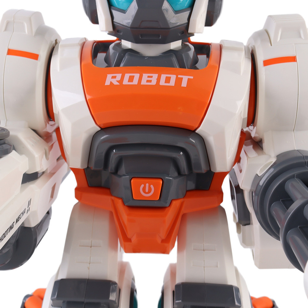 Robot Leziter cu tun de apă, telecomandă, lumini și muzică, reîncărcare USB