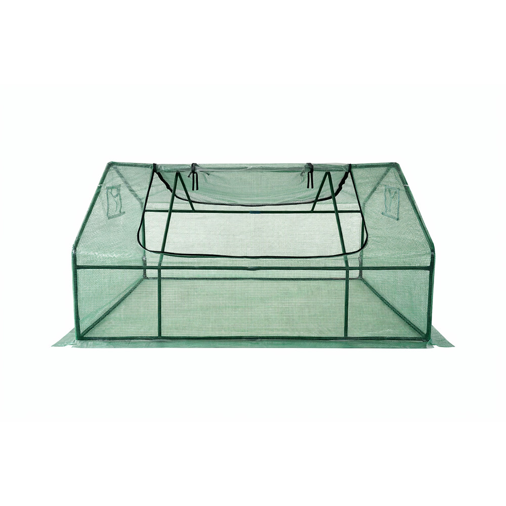 Seră pentru răsaduri Leziter 180x140x94 cm, verde, cu folie și cadru stabil