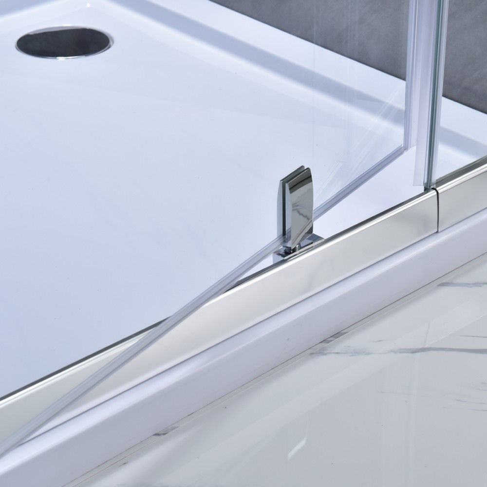 Ușă de duș Leziter Flexi reglabilă 86-101x185 cm, sticlă securizată 6 mm