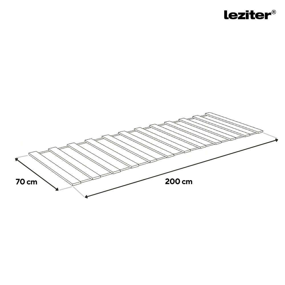 Somieră cu șipci Leziter pentru pat, 70x200 cm, 12 lamele din placaj laminat