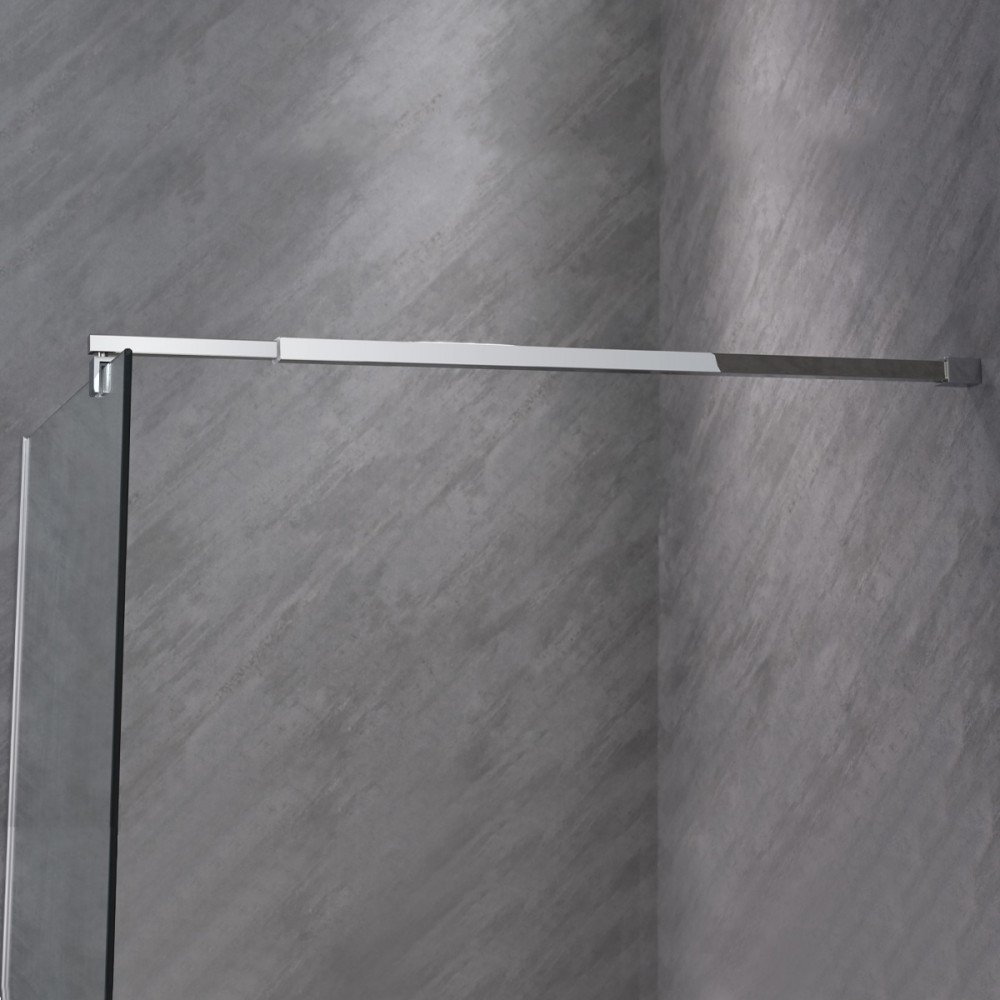 Perete de duș walk-in Leziter River 100x190 cm, sticlă securizată 6 mm