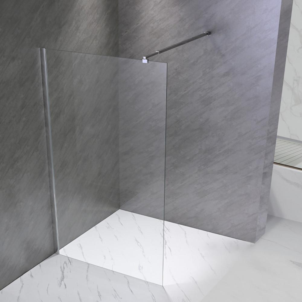 Perete de duș walk-in Leziter River 100x190 cm, sticlă securizată 6 mm