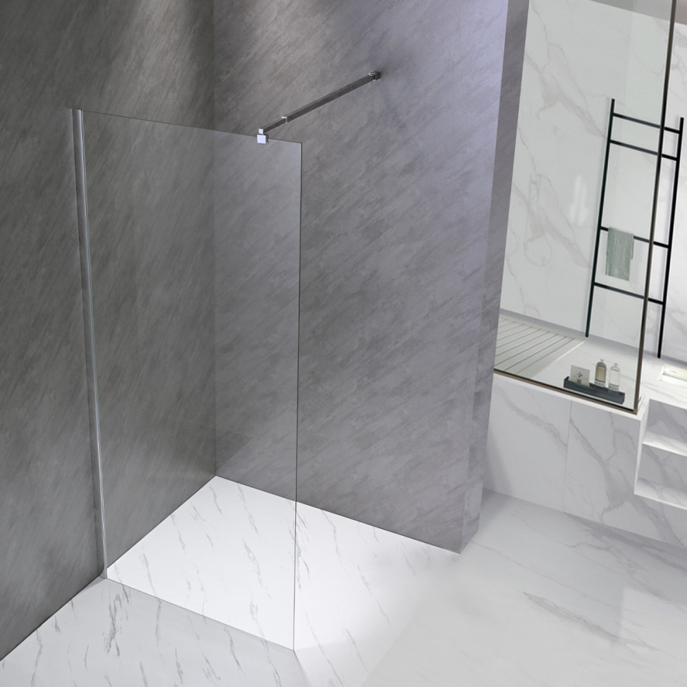 Perete de duș walk-in Leziter River 70x190 cm, sticlă securizată 6 mm