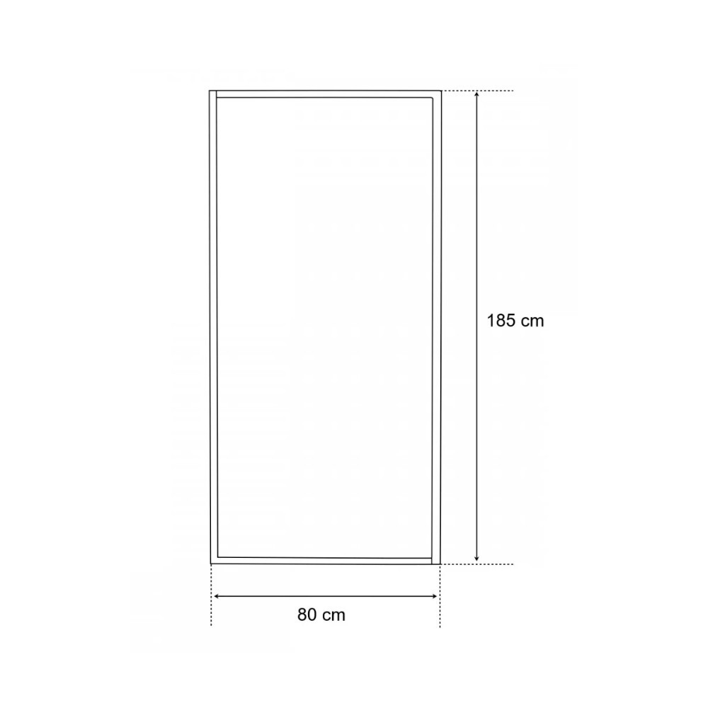 Perete de duș Leziter 90x185 cm, sticlă securizată 5 mm, cadru negru