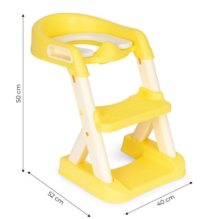 Adaptor WC pentru copii cu scarita reglabila si manere, galben Homelux