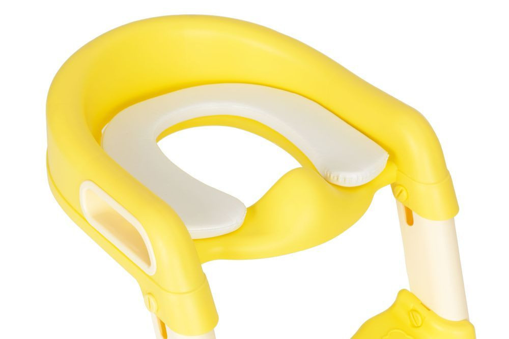 Adaptor WC pentru copii cu scarita reglabila si manere, galben Homelux