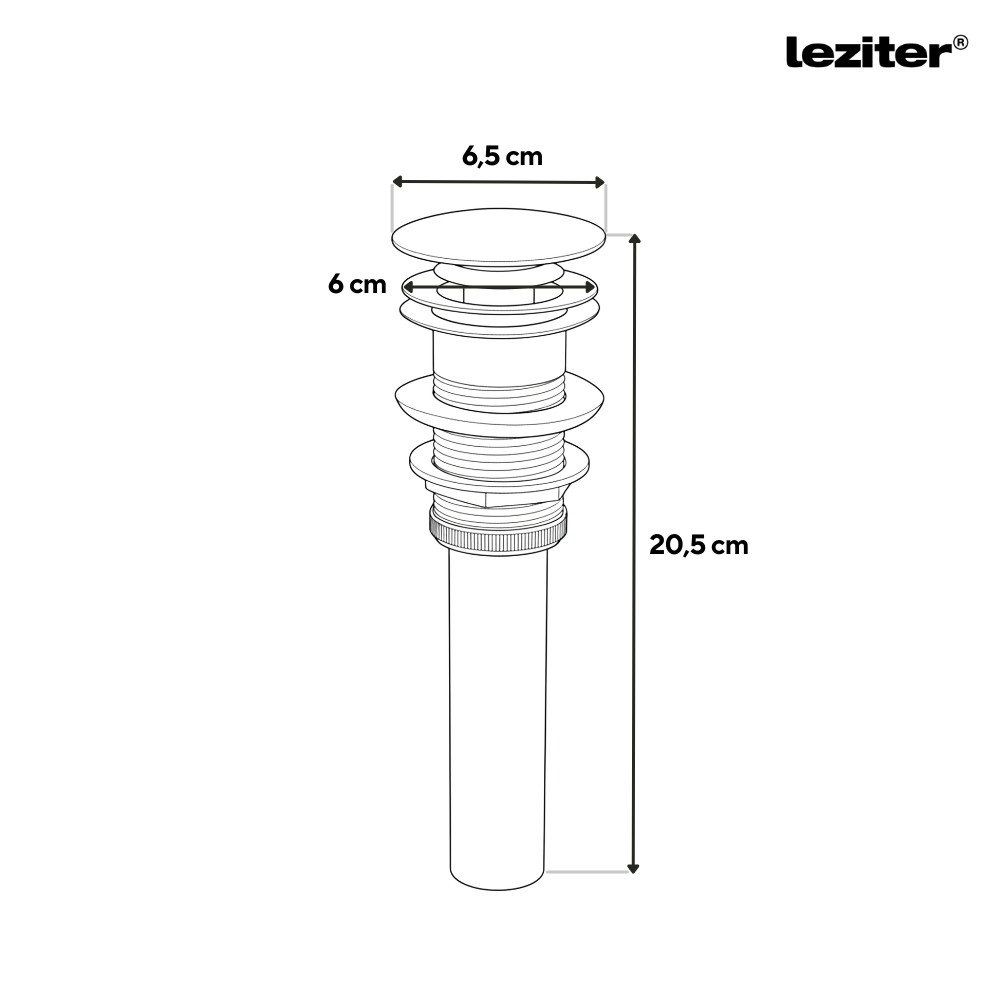 Ventil scurgere click-clack Leziter Click-Cleaner pentru chiuvetă cu revărsare