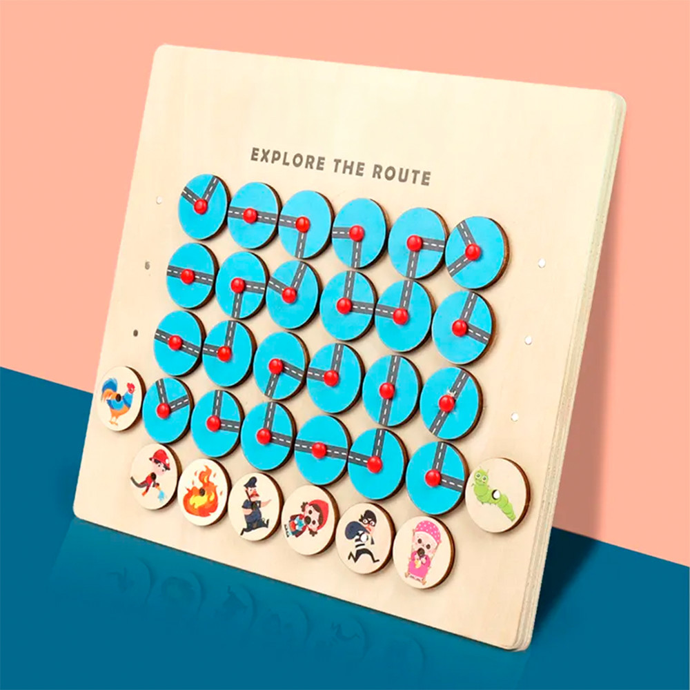 Joc labirint din lemn Leziter Pădure, brain teaser educativ pentru copii