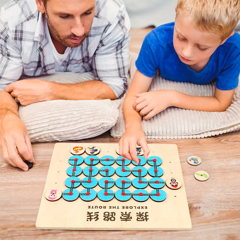 Joc labirint din lemn Leziter Pădure, brain teaser educativ pentru copii