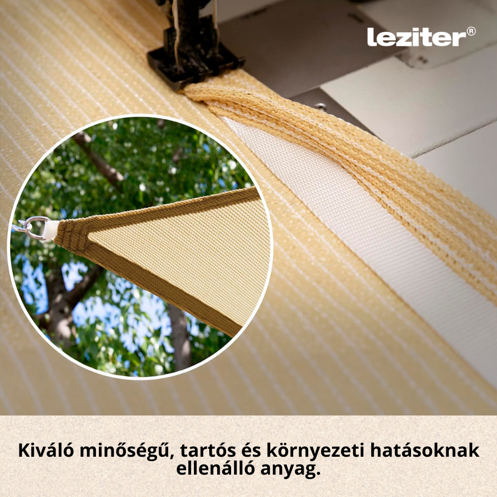 Paravan balcon Leziter 7 m bej, ecran de intimitate cu umbrire HDPE