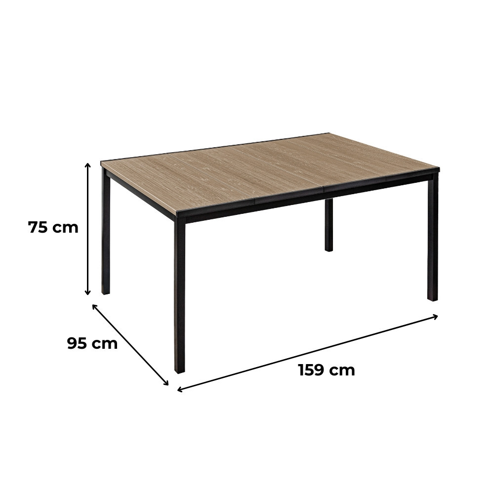 Set mobilier grădină Curver Amari 4+1, 4 scaune stivuibile și masă 160 cm