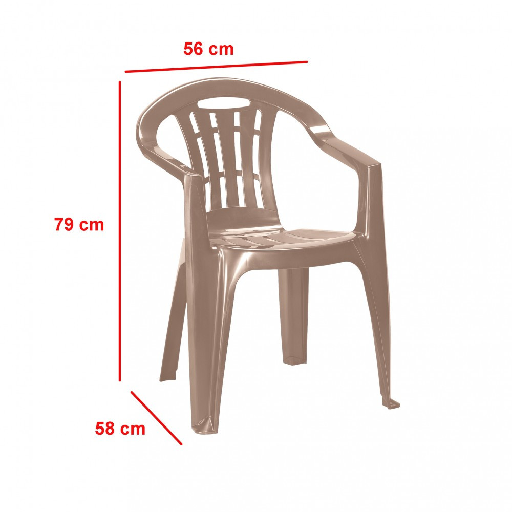 Set mobilier grădină Curver Balorca 6+1, cappuccino, masă Baltimore și scaune Mallorca