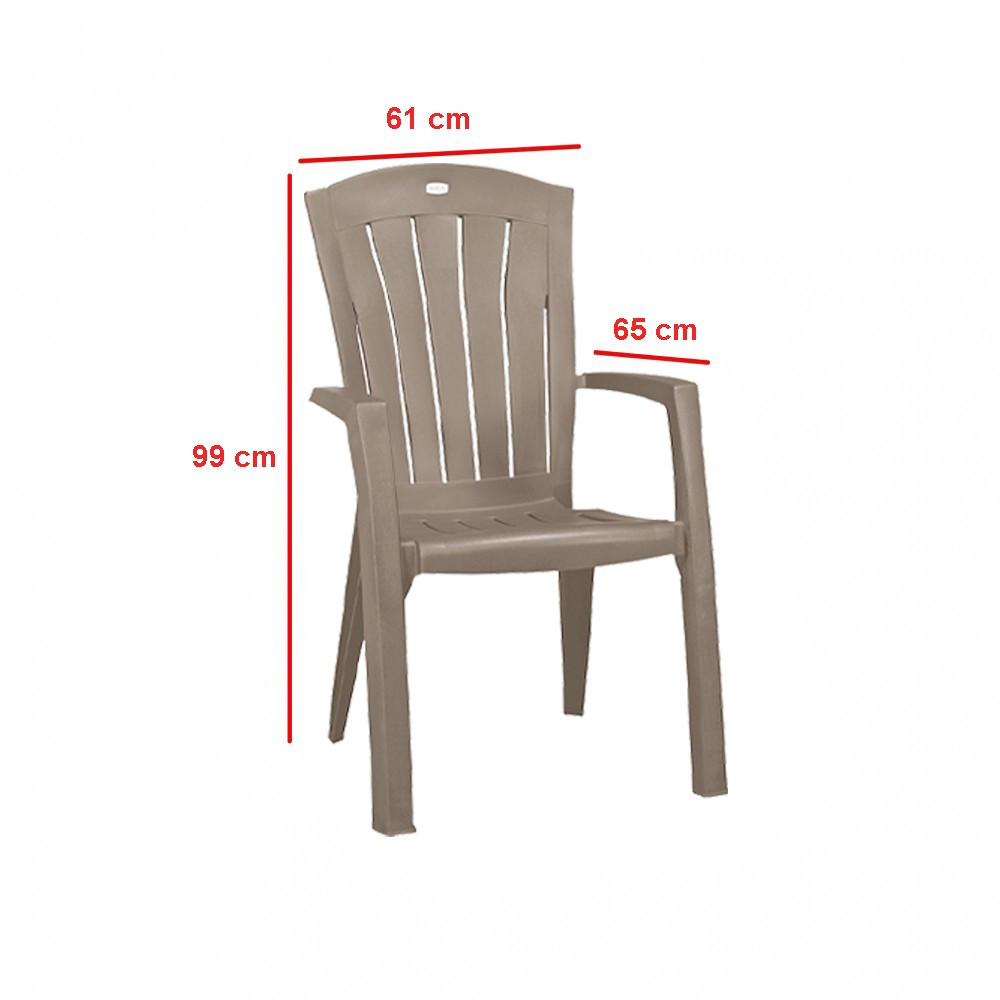 Set mobilier grădină Curver Baltorini 6+1, cappuccino, masă ovală + 6 scaune