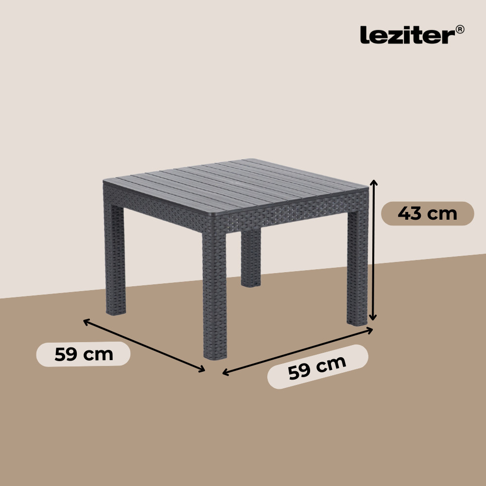 Set mobilier grădină Curver Claire Balcony cu masă Orlando, grafit, 3 piese