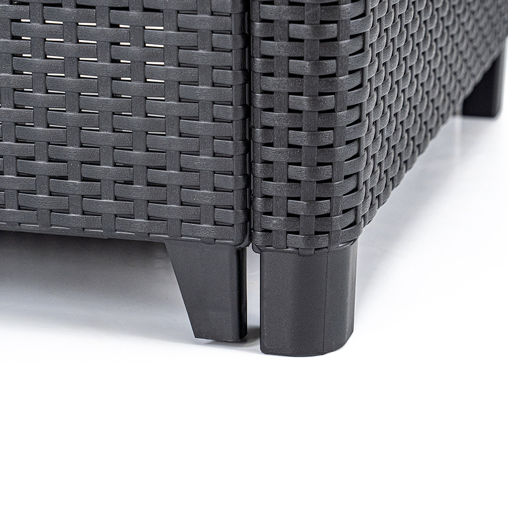 Set mobilier grădină Curver Claire Balcony cu masă Orlando, grafit, 3 piese