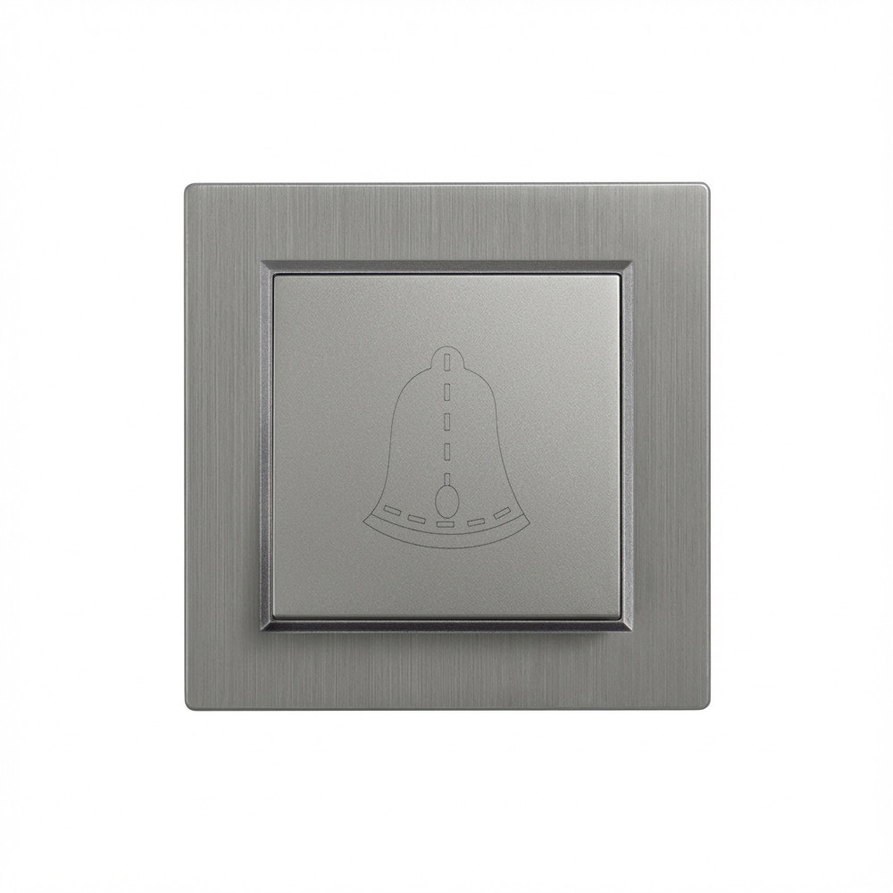 Comutator clopot Leziter Nova 101N cu revenire, 10A, 250V, cadru gri