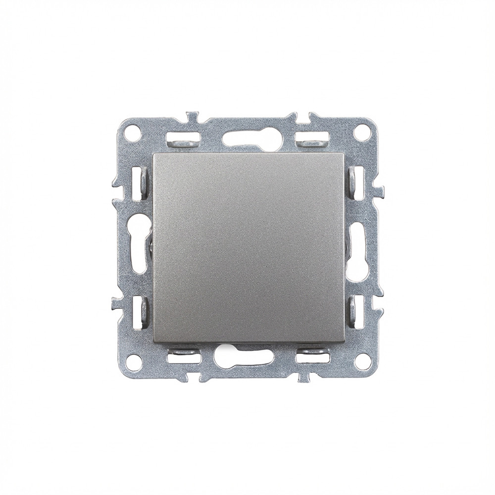 Întrerupător transversal Leziter Nova 107, 10A 250V, gri, montaj îngropat