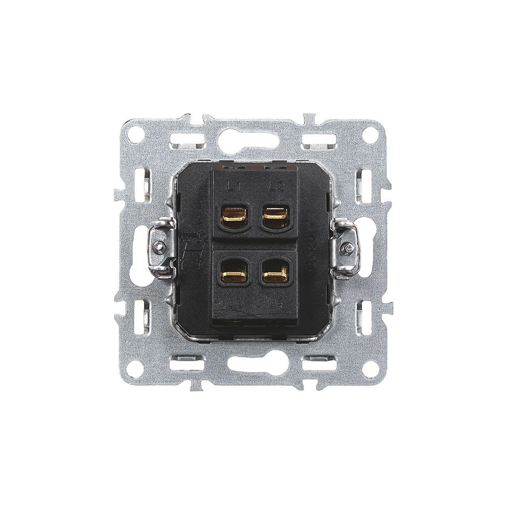 Întrerupător transversal Leziter Nova 107, 10A 250V, gri, montaj îngropat