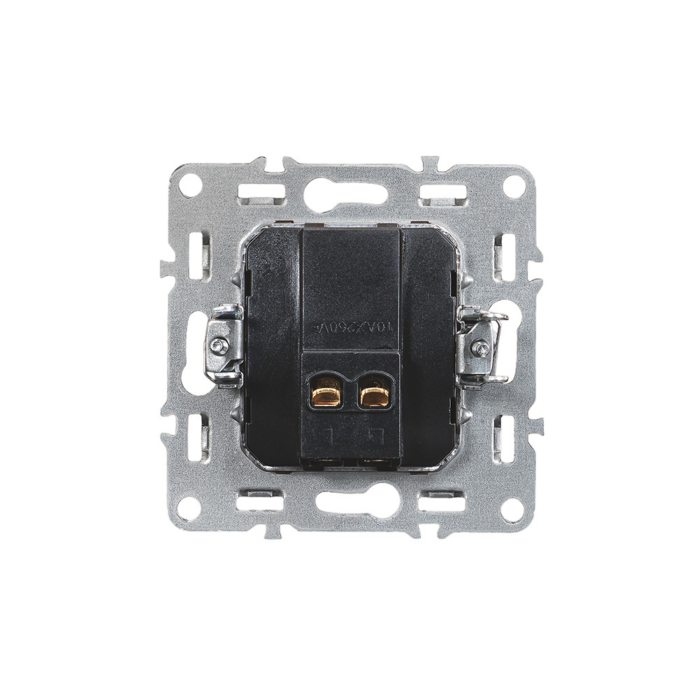 Întrerupător unipolar Leziter Nova 10A/250V, modul fără ramă, gri