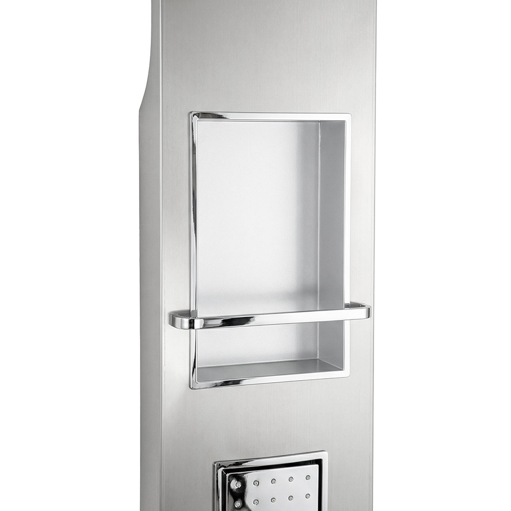 Panou de duș Leziter Angel cu hidromasaj, inox, duș ploaie și duș de mână