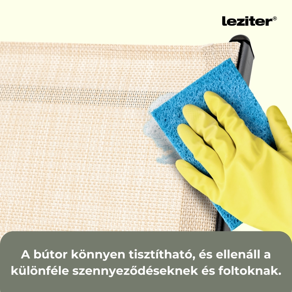 Set mobilier de grădină Leziter Arlon 6+1 bej cu masă din sticlă securizată