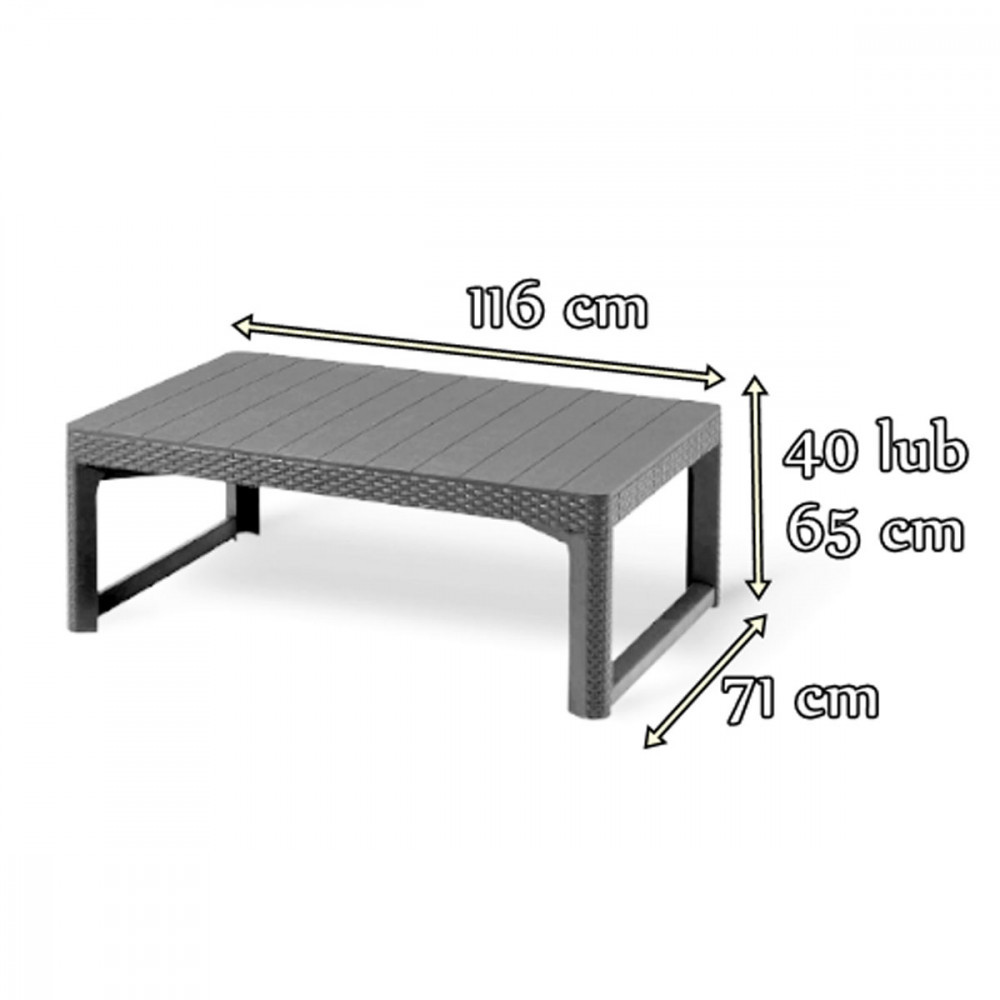 Set colțar de grădină Curver Corfu cu masă Lyon, cappuccino, 5 locuri