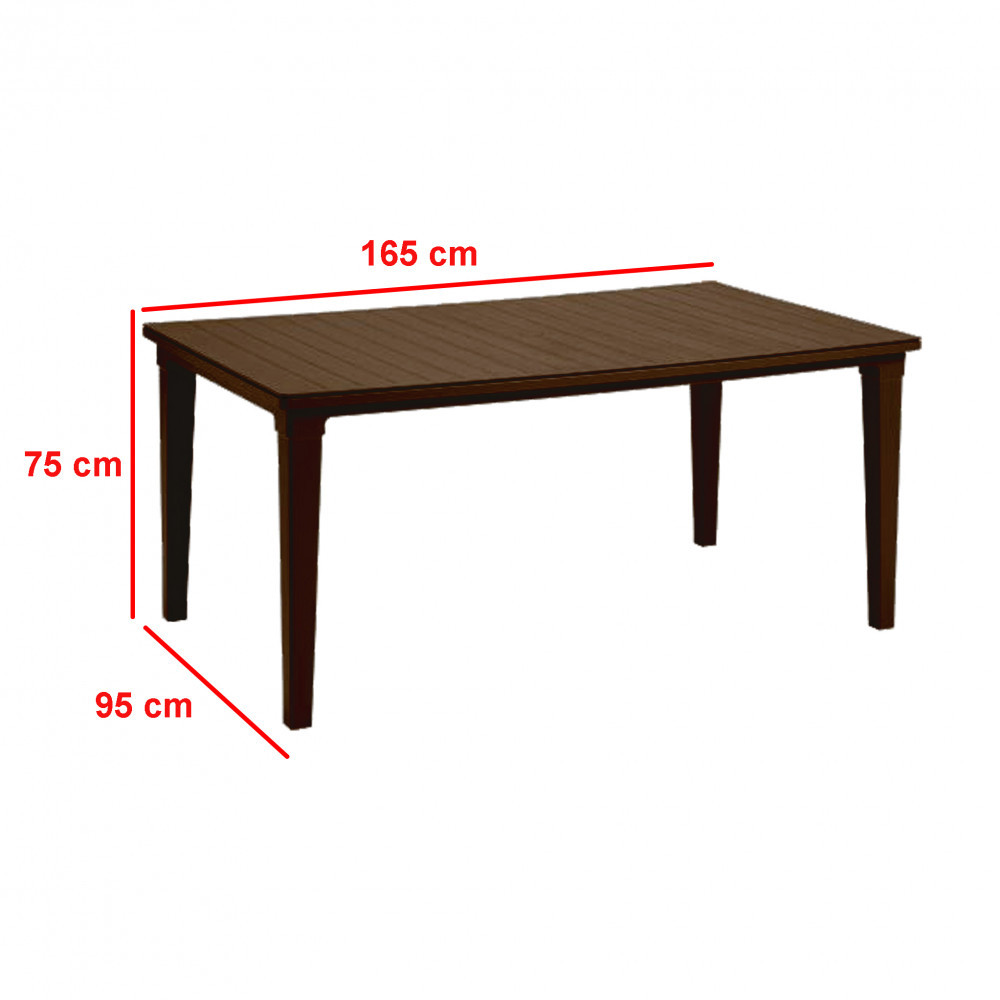 Set mobilier grădină Curver Futura 4+1 maro, masă + 4 scaune tip ratan