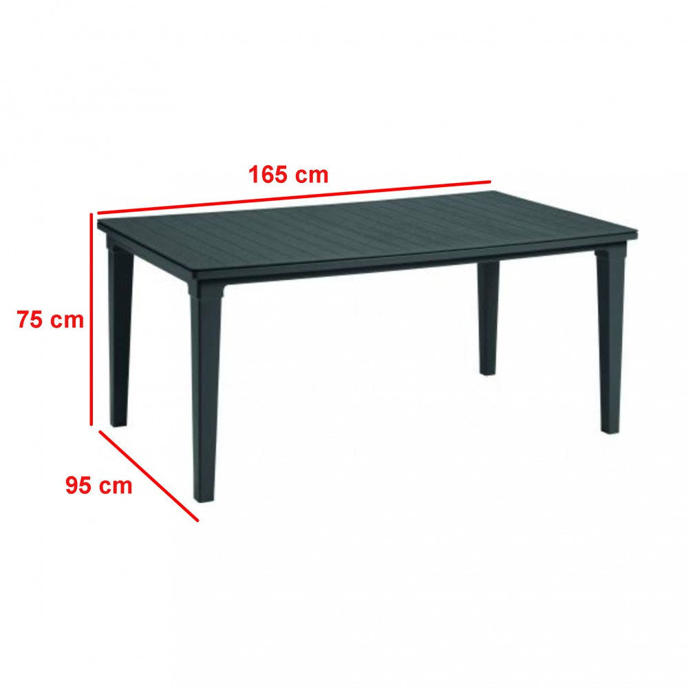 Set mobilier grădină Curver Futura 6+1 grafit, masă și 6 scaune