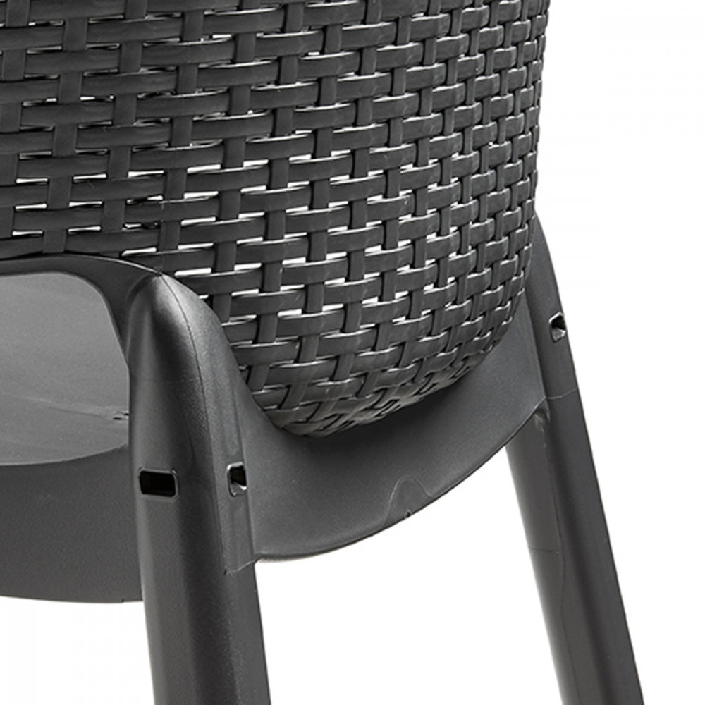 Set mobilier de grădină Curver Fueva 4+1, grafit, masă + 4 scaune