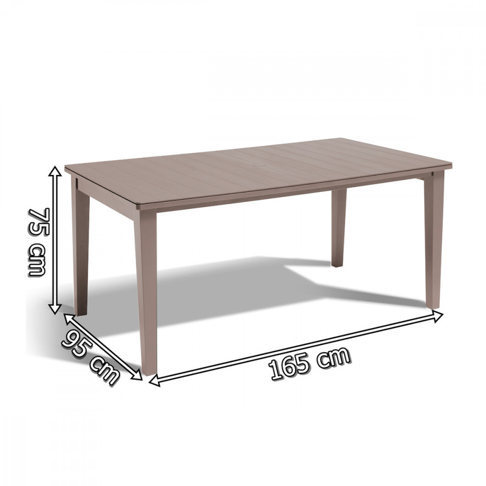 Set mobilier grădină Curver Fueva 6+1 cappuccino, masă 165x95 cm