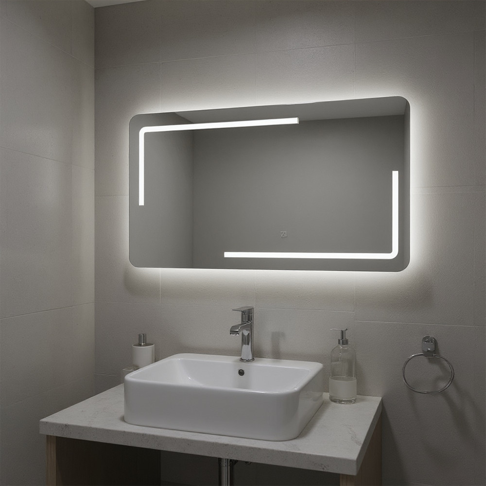 Oglindă de baie Leziter Ada 120x60 cm cu iluminare LED, senzor tactil și IP44