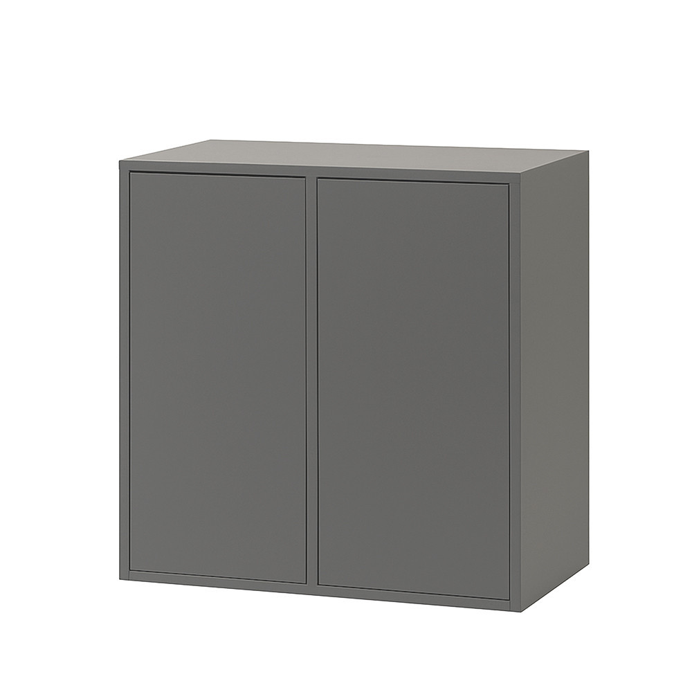 Dulap de perete Leziter Boxie cu 2 uși, 80x80x37 cm, antracit
