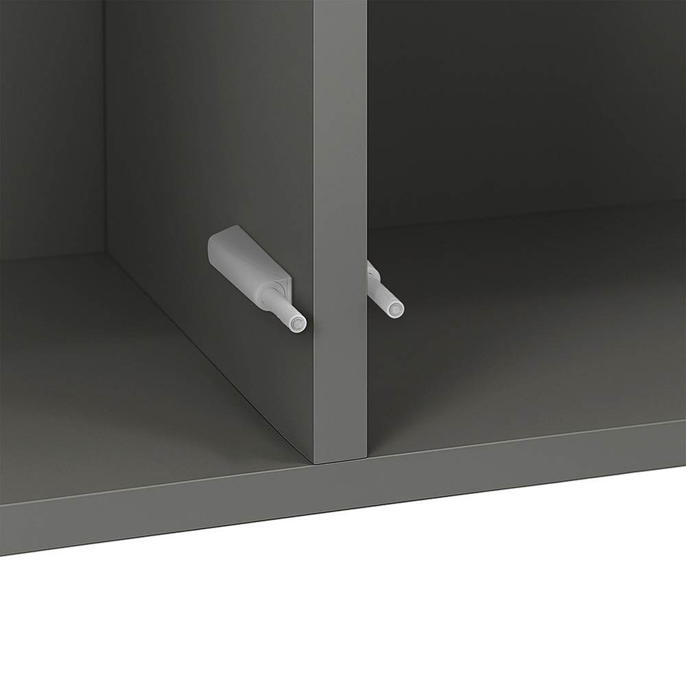 Dulap de perete Leziter Boxie cu 2 uși, 80x80x37 cm, antracit