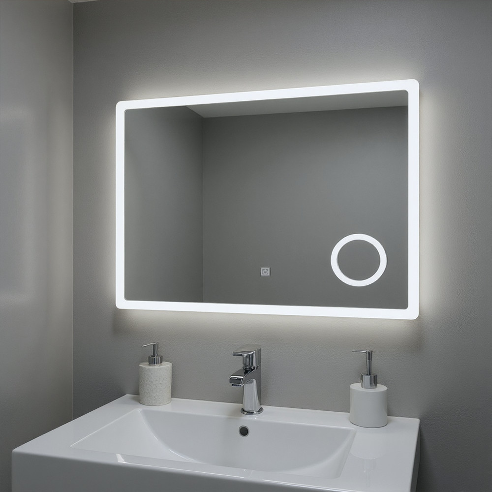 Oglindă baie LED Leziter Liz 120x60 cm, lumină 6000K, senzor tactil, IP44