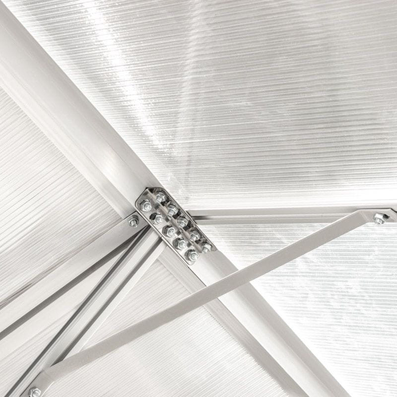 Seră de grădină Mirpol din policarbonat 4 mm, 2,5 x 4,3 m, aluminiu/oțel
