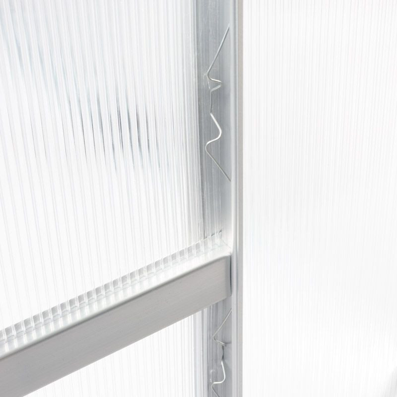 Seră de grădină Mirpol din policarbonat 4 mm, 2,5 x 4,3 m, aluminiu/oțel