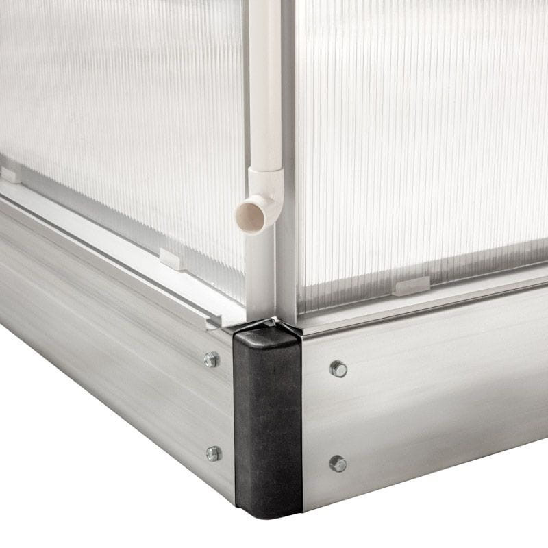 Seră de grădină Mirpol din policarbonat 4 mm, 2,5 x 4,3 m, aluminiu/oțel