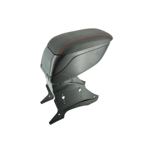 Cotieră auto universală cu bază metalică, negru cu cusătură roșie (48014)