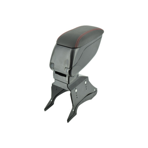 Cotieră auto universală cu bază metalică, negru cu cusătură roșie (48014)