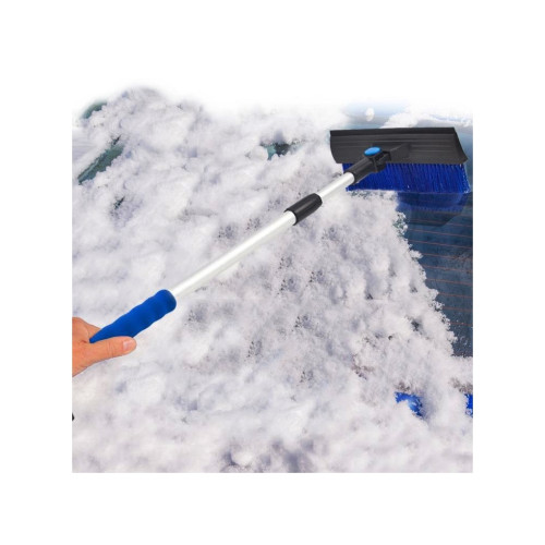 Racletă gheață telescopică 3 în 1 pentru parbriz, 60–90 cm, cu perie și lamelă