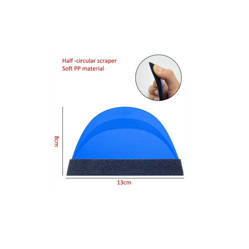 Racletă din plastic albastră pentru montaj folie carbon, 13 x 8 cm (TM161FB)