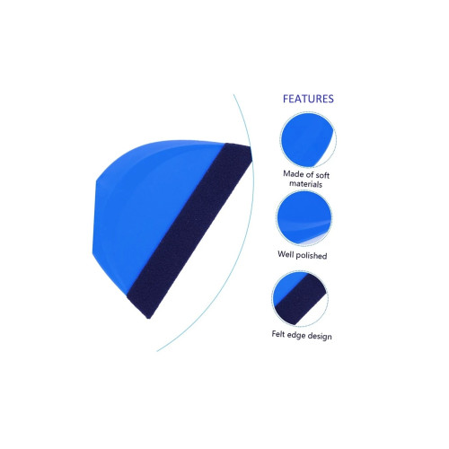 Racletă din plastic albastră pentru montaj folie carbon, 13 x 8 cm (TM161FB)