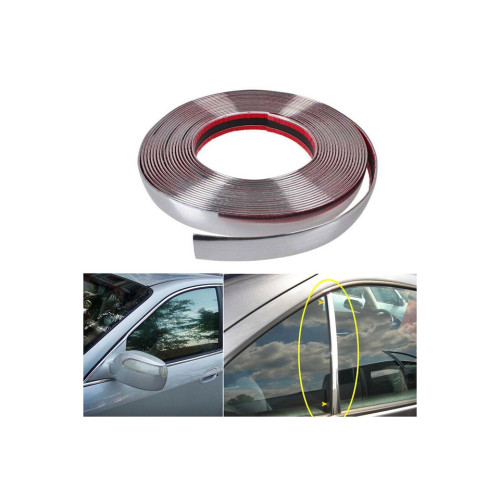 Rola ornament auto nichelata autoadeziva 12 mm x 15 m pentru decor