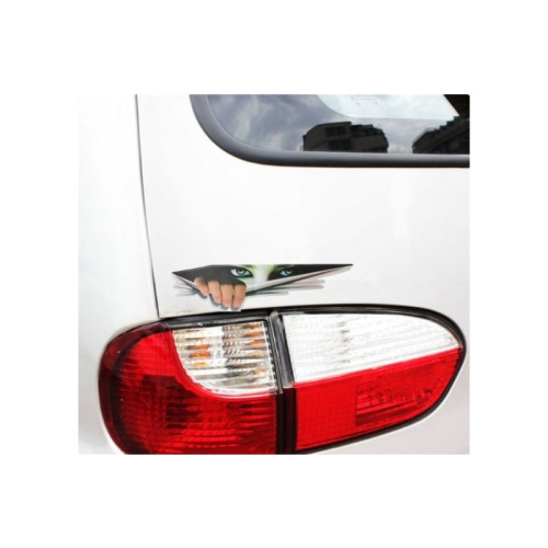 Abțibild auto 3D „Privire Față” din PVC rezistent, model DZ-45