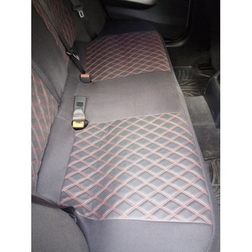 Set huse scaune dedicate BMW E91 318, model romb, fractionate, premium