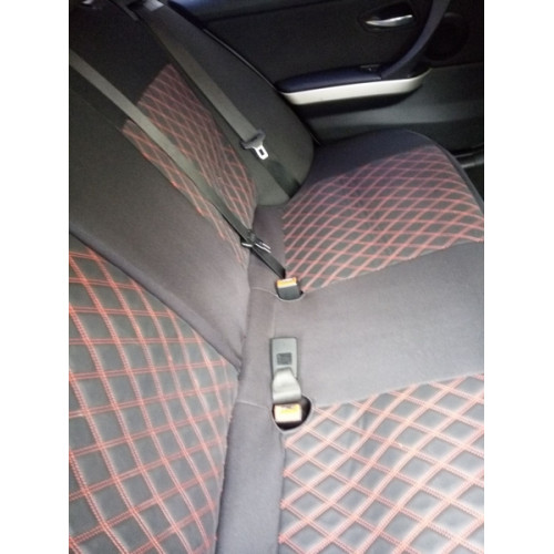 Set huse scaune dedicate BMW E91 318, model romb, fractionate, premium