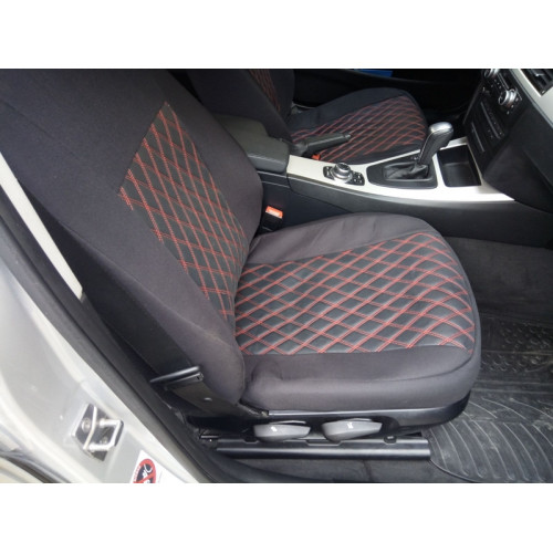 Set huse scaune dedicate BMW E91 318, model romb, fractionate, premium
