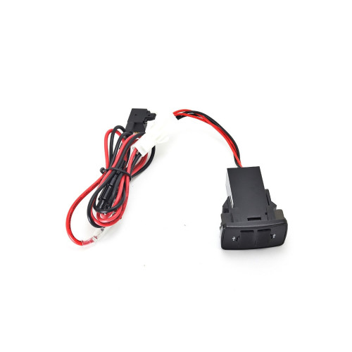 Mufă USB auto pentru montaj în bord, 2 porturi, cu capac din cauciuc (Cod 01)