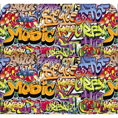 Colant auto BOMB TY030 model graffiti, 1 x 1,5 m pentru colantare si decor