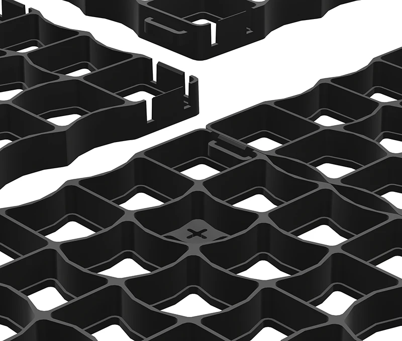 Grilă de parcare Eco Grid P25 50x50x2,5 cm din plastic reciclat, 120 t/m²